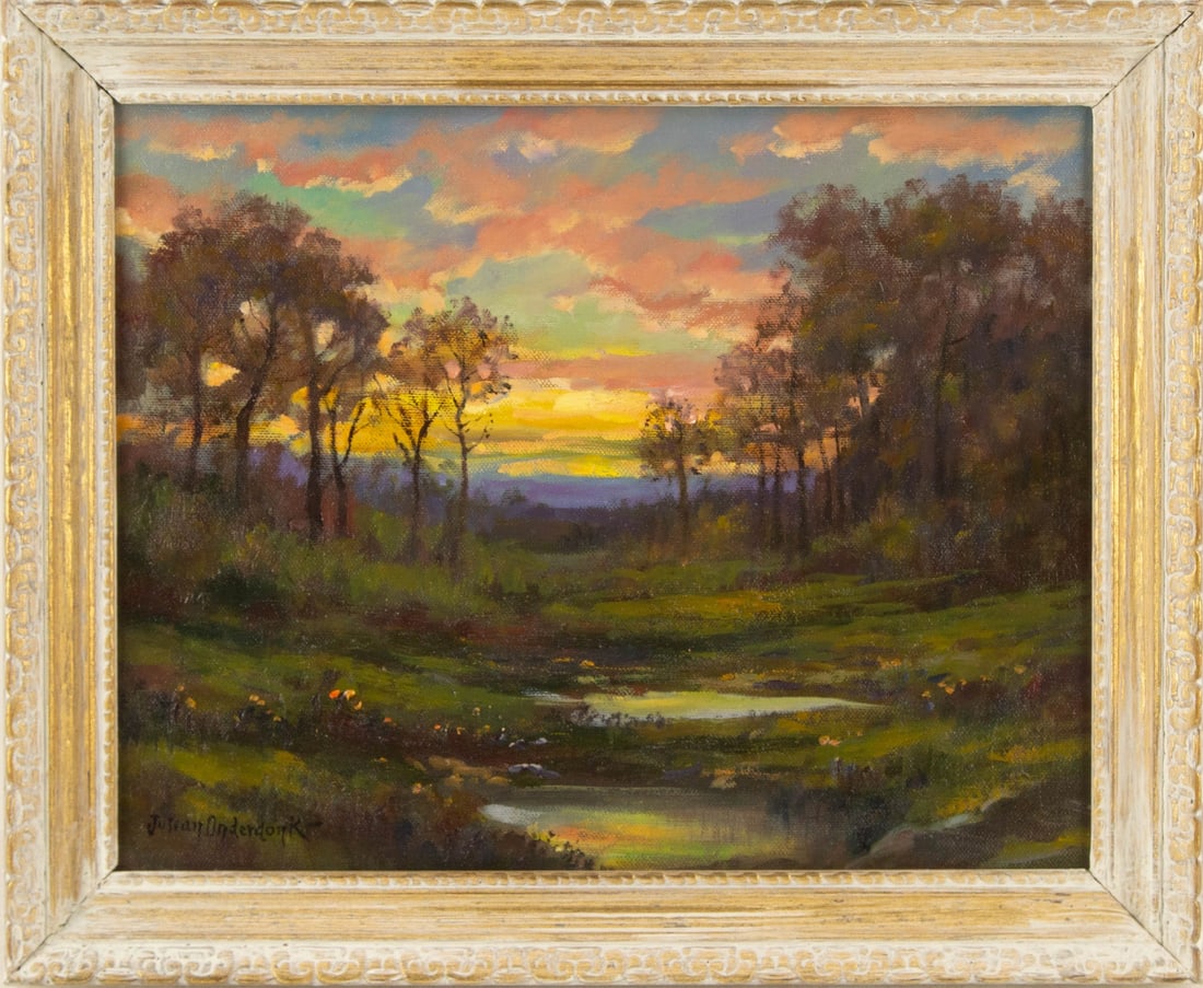Julian Onderdonk ( American, 1882 - 1922 ) Landscape Oil On Canvas (1 of 10)