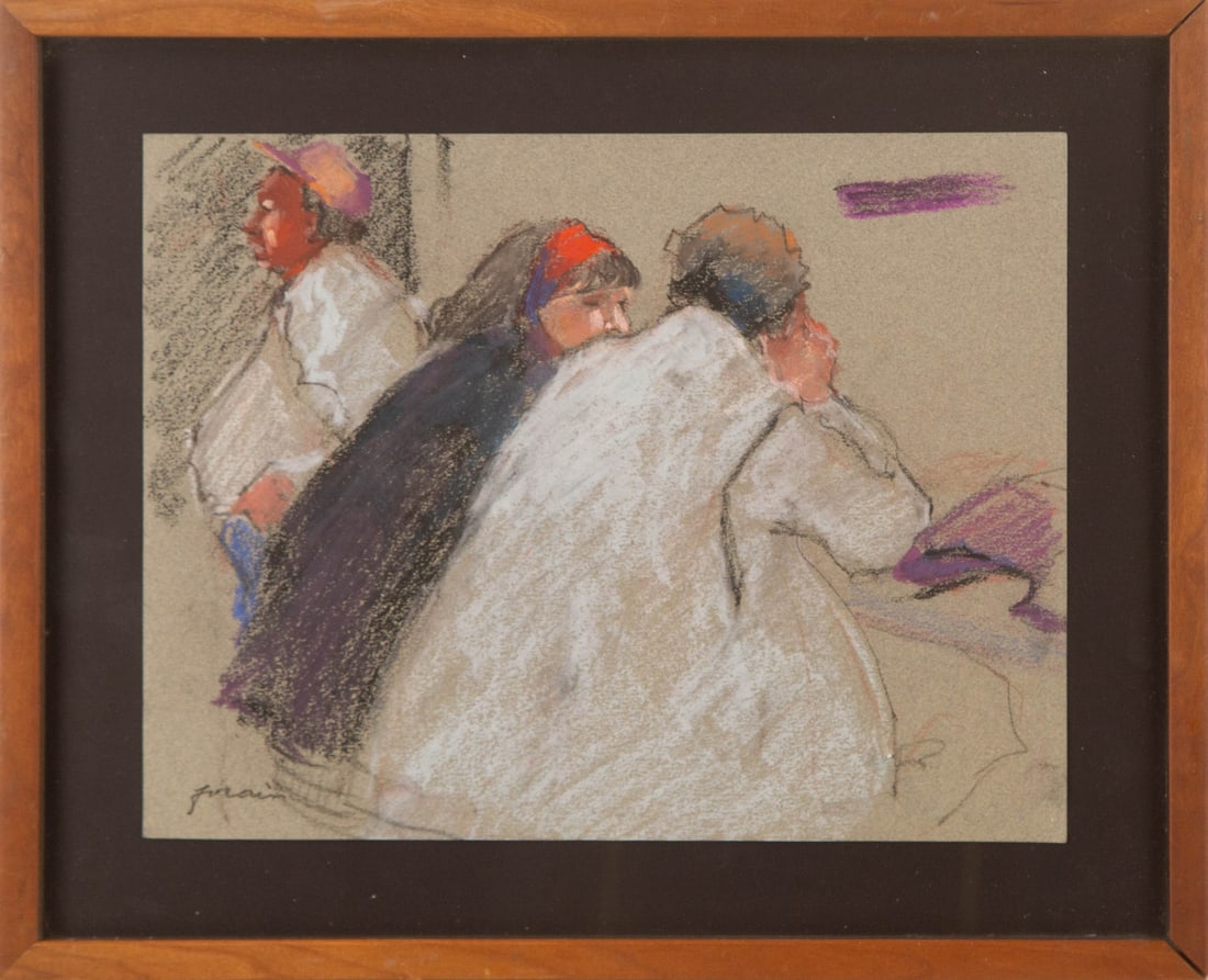 Jean-Louis Forain ( French, 1852 - 1931 ) Portrait Mixed Media (1 of 11)