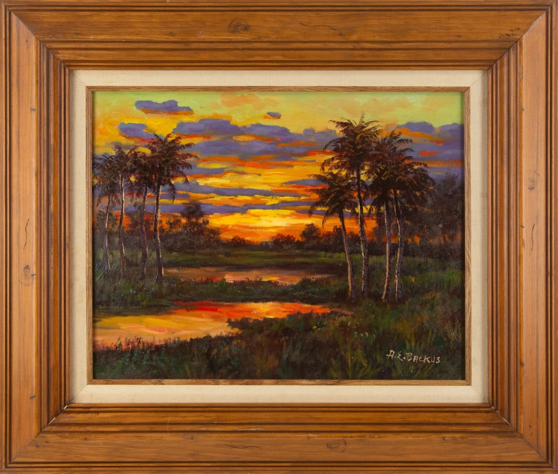 Albert Ernest Backus ( American, 1906-1990 ) Landscape Oil On Board (1 of 13)
