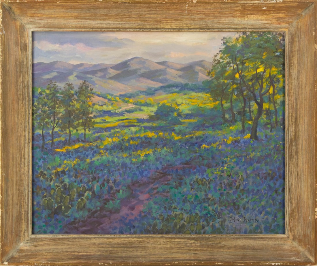 Julian Onderdonk ( American, 1882 - 1922 ) Landscape Oil On Canvas (1 of 13)