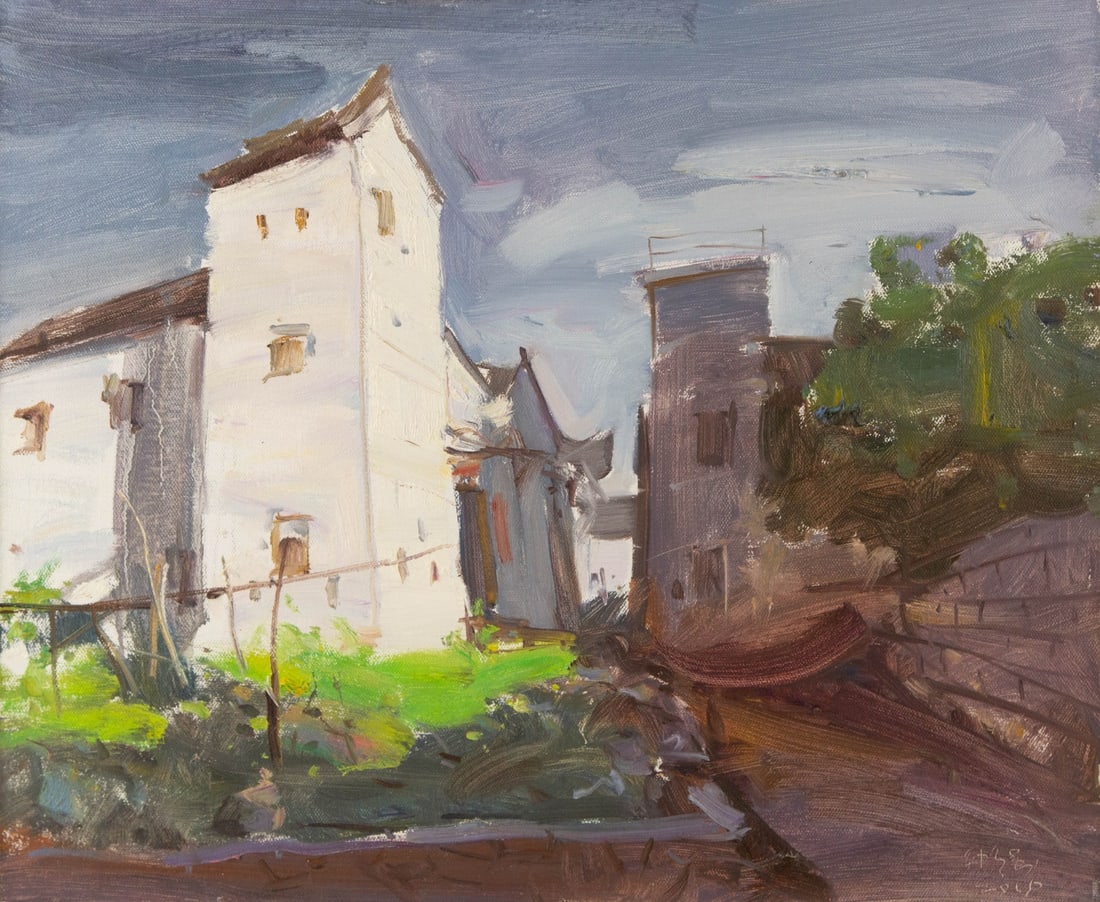 Qiang Zhong Landscape Original Oil On Canvas "Country Roads" (1 of 10)