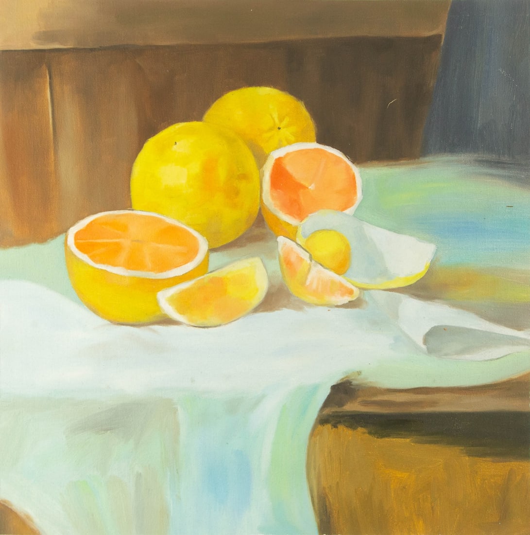 Cong Li Still Life Original Oil On Canvas "Citrus" (1 of 9)