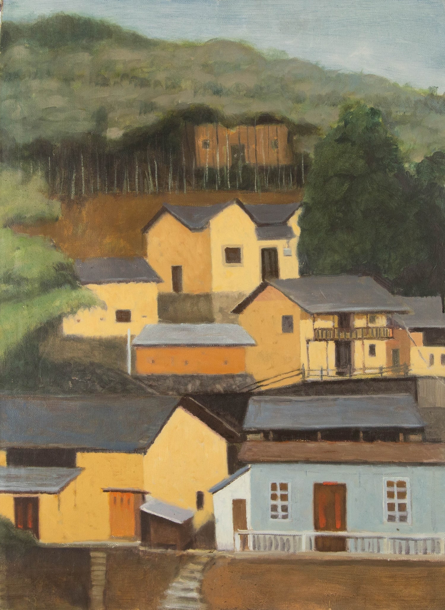 Lei Wang Landscape Original Oil On Canvas "Front and Back" (1 of 12)