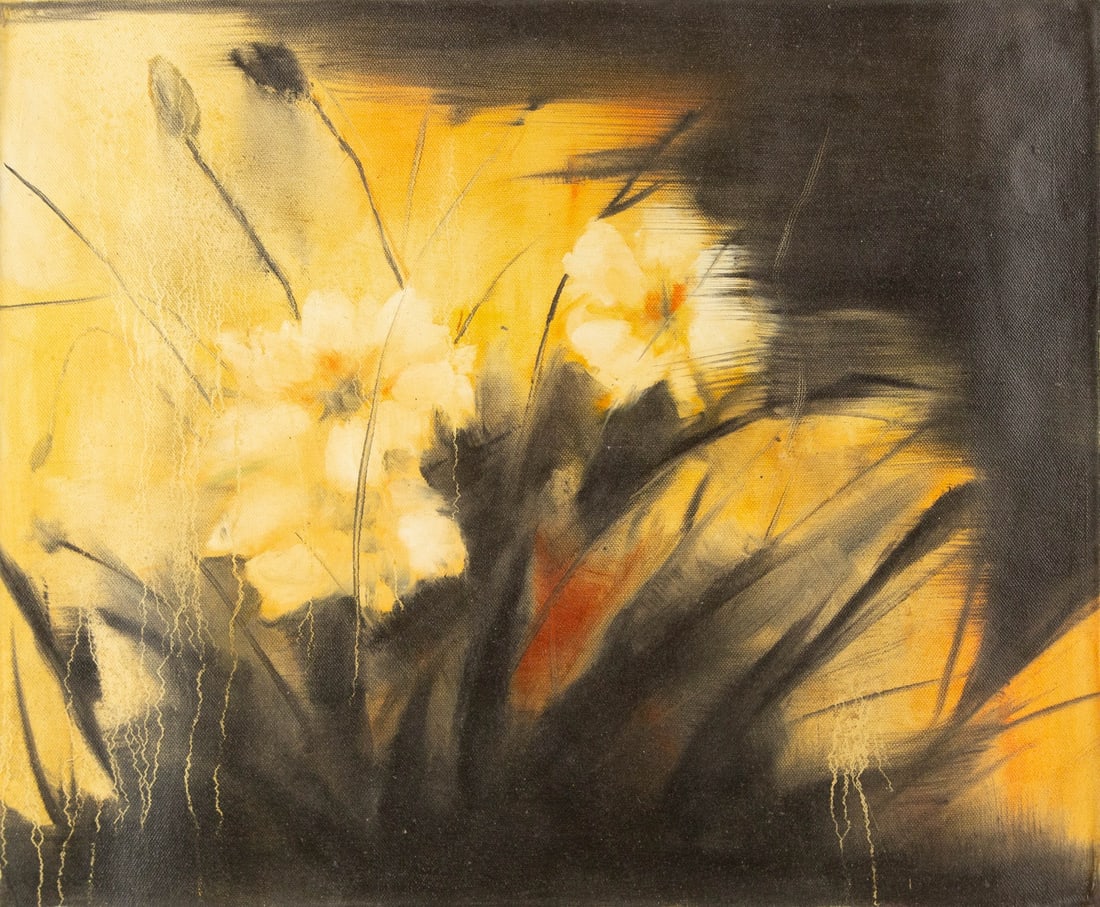 Changgui Zhao Floral Original Oil On Canvas "Daffodils" (1 of 10)