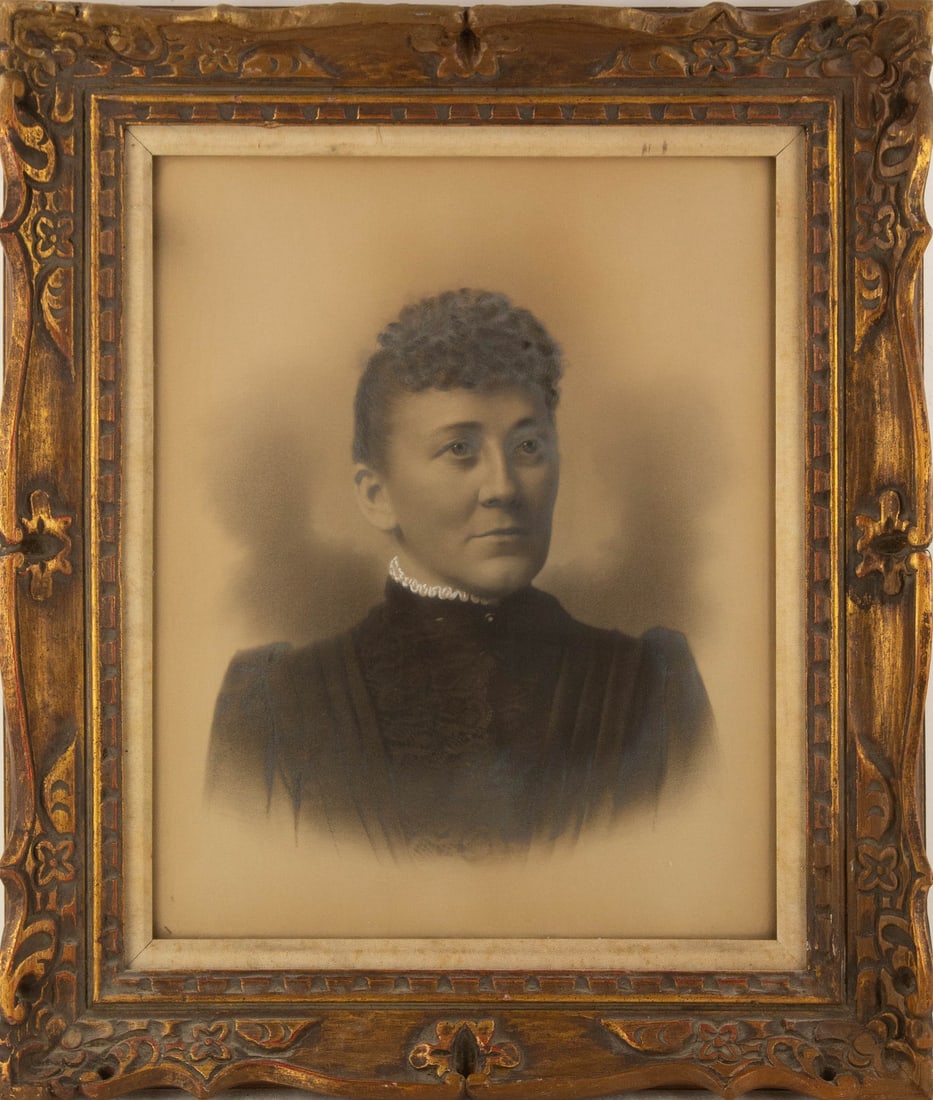 Unclear Portrait Mixed Media "Lady In Black Dress" (1 of 9)