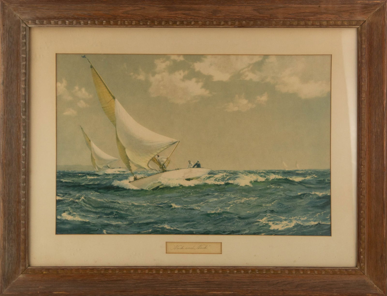 Montague Dawson ( British,1890-1973 ) Waterscape Print "Neck And Neck" (1 of 11)