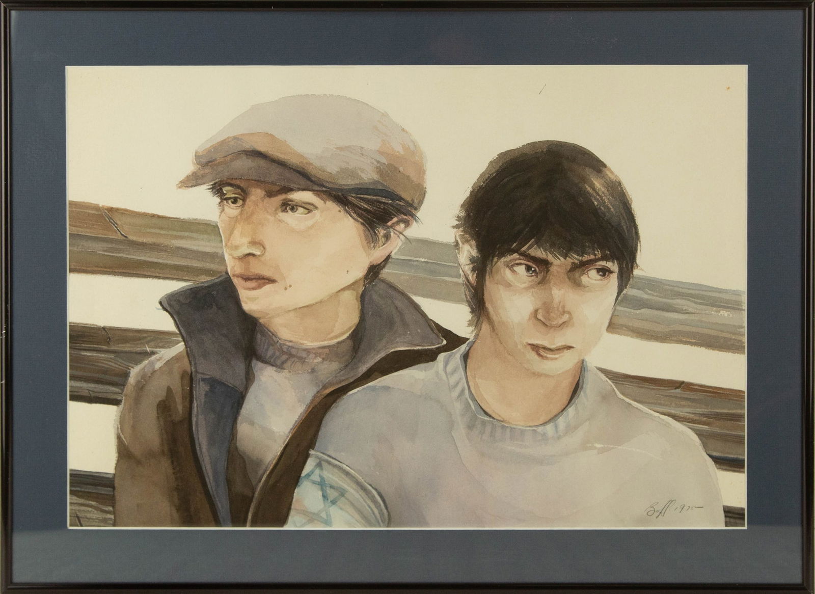 Boff 1975 Portrait Watercolor "Buddy" (1 of 8)