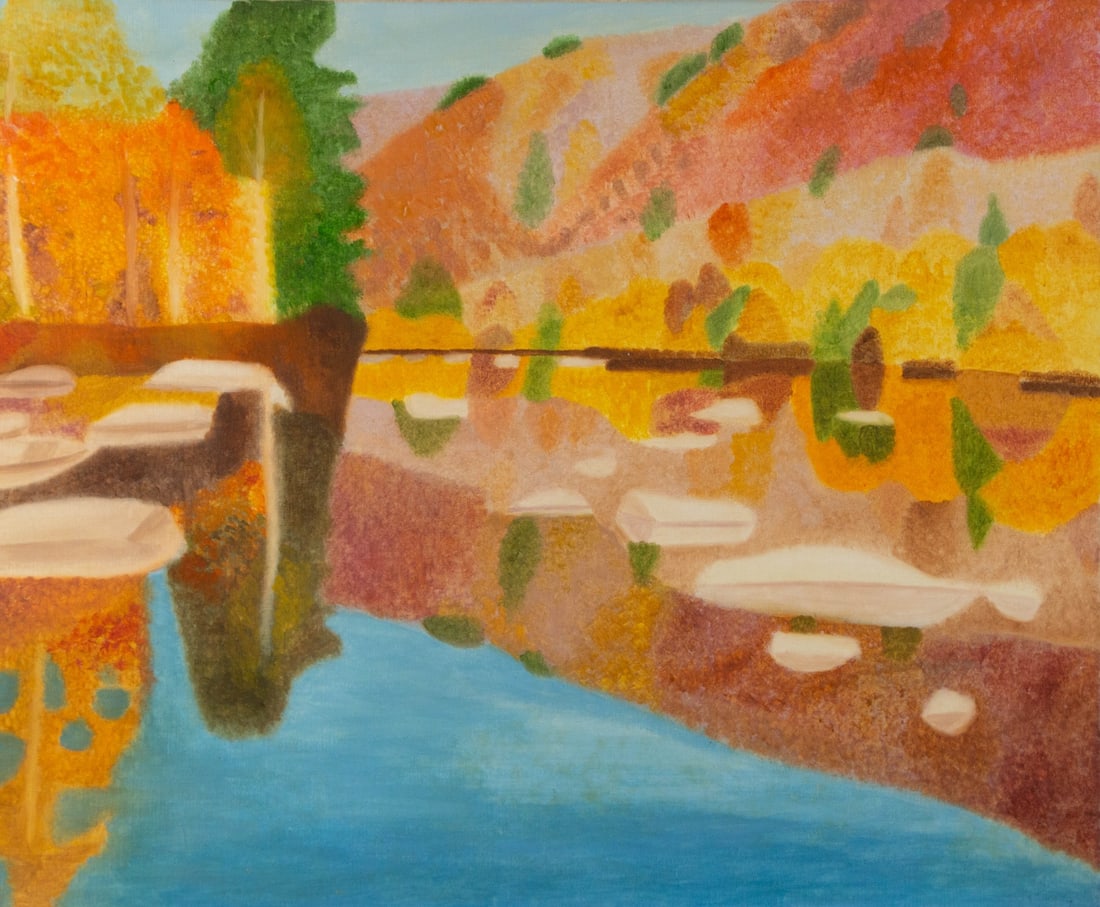 Tongshan Xue Abstract Original Acrylic On Canvas "Reflection" (1 of 10)