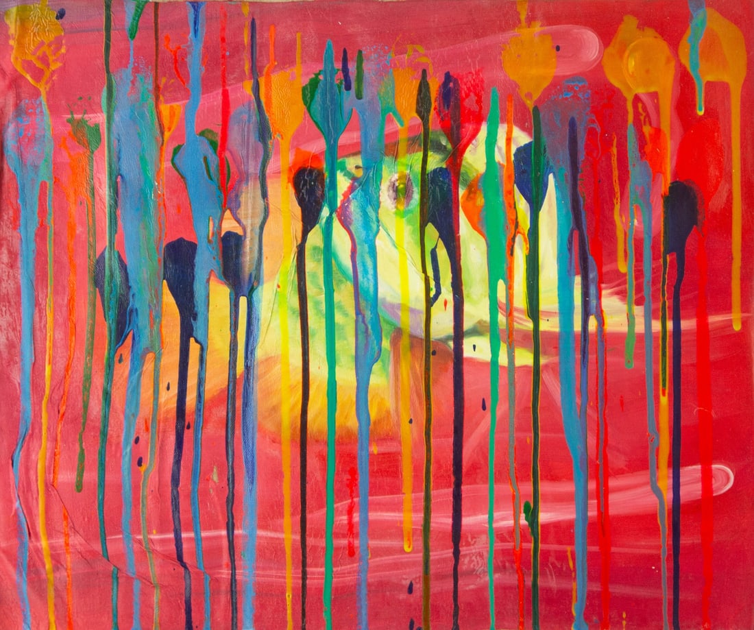 Zhan Yang Animal Original Oil On Canvas "Golden Dragon Fish" (1 of 9)