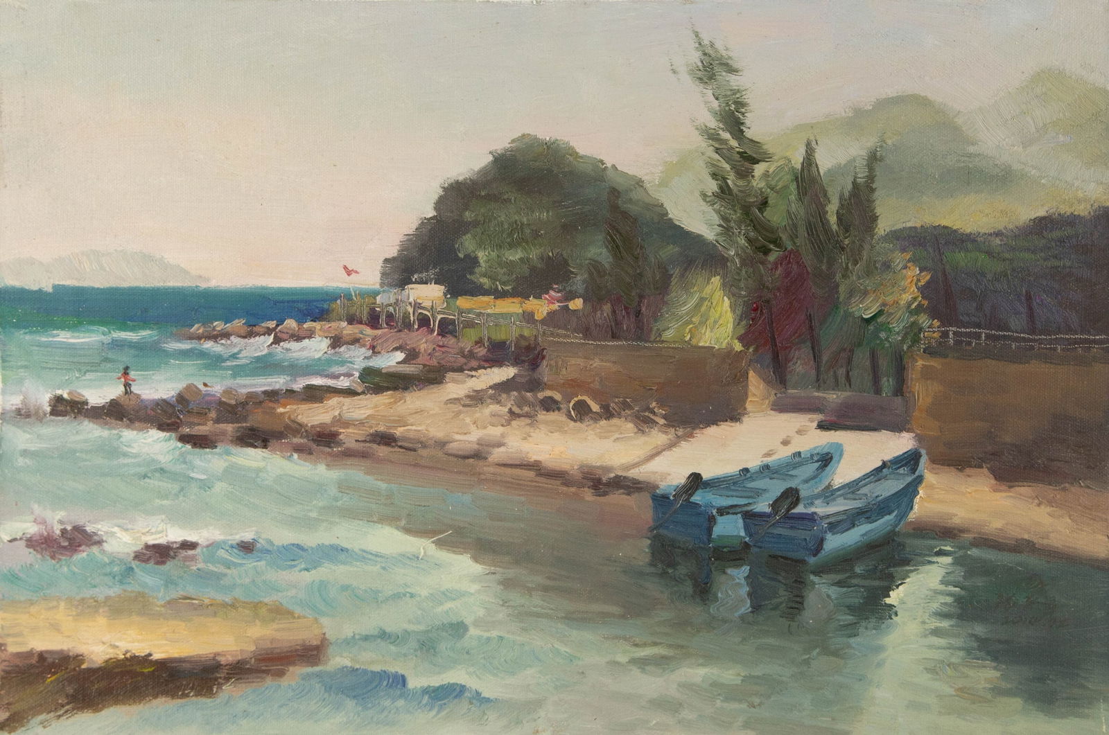 Pingchang Zhang Animal Original Oil On Canvas "Shore" (1 of 10)