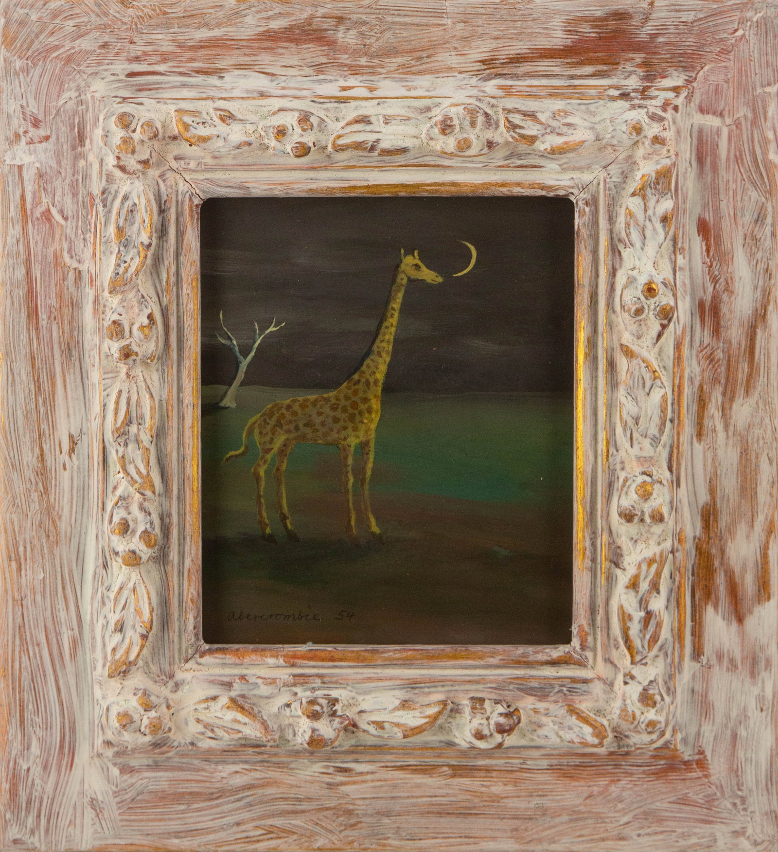 Gertrude Abercrombie ( American, 1909 - 1977 ) Surrealist Oil On Board: Medium: Oil On Board Style: Surrealist Painting Size: 6.5 x 5.5 inches Frame Size: 11 x 10 inches Condition: Signature: Hand-signed Artist: Gertrude Abercrombie ( American, 1909 - 1977 ) CO2603078 Bid