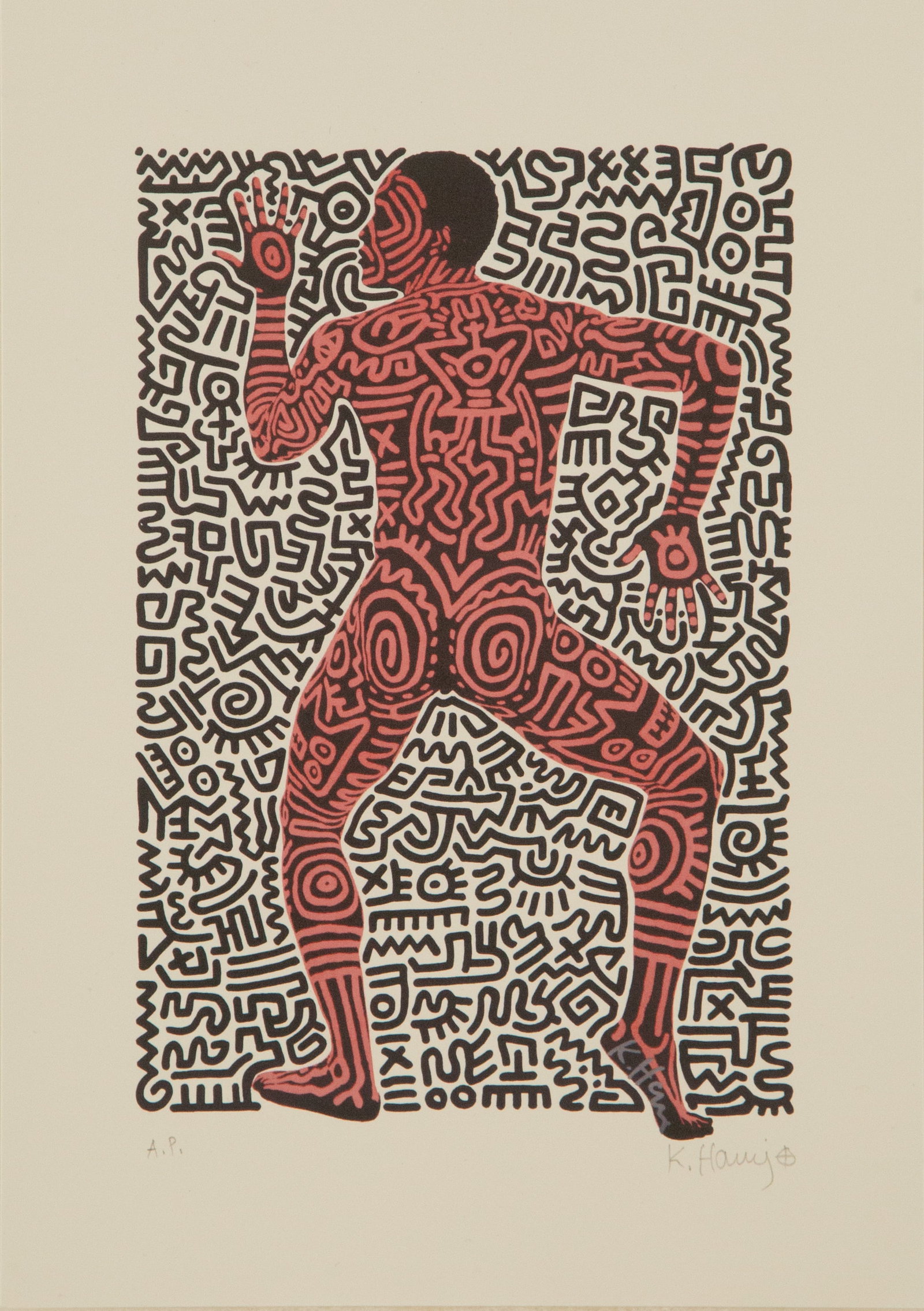 Keith Haring ( American, 1958 - 1990 ) Pop Art Limited Edition Artist Proof Lithograph: Medium: Limited Edition Artist Proof Lithograph Style: Pop Art Painting Size: 9 x 6 inches Frame Size: 11.75 x 8.25 inches Condition: This artwork is in great condition for its age. Signature: Hand-si