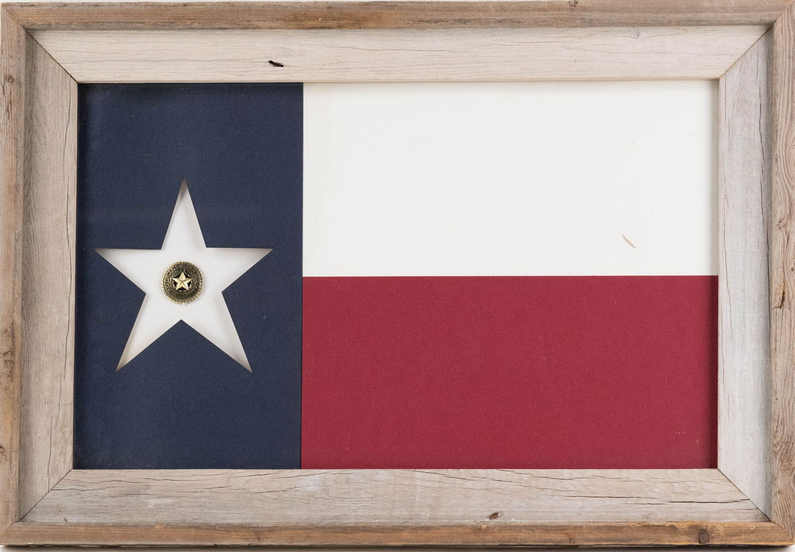 Old American Decor Collage On Paper "Flag": Title: Flag Medium: Decor Collage On Paper Size: 11 x 19 inches Frame: 13.3 x 21.3 inches Age: Old Condition: Great overall Signature: Unsigned Great for collection or home decoration. Shipping: <b