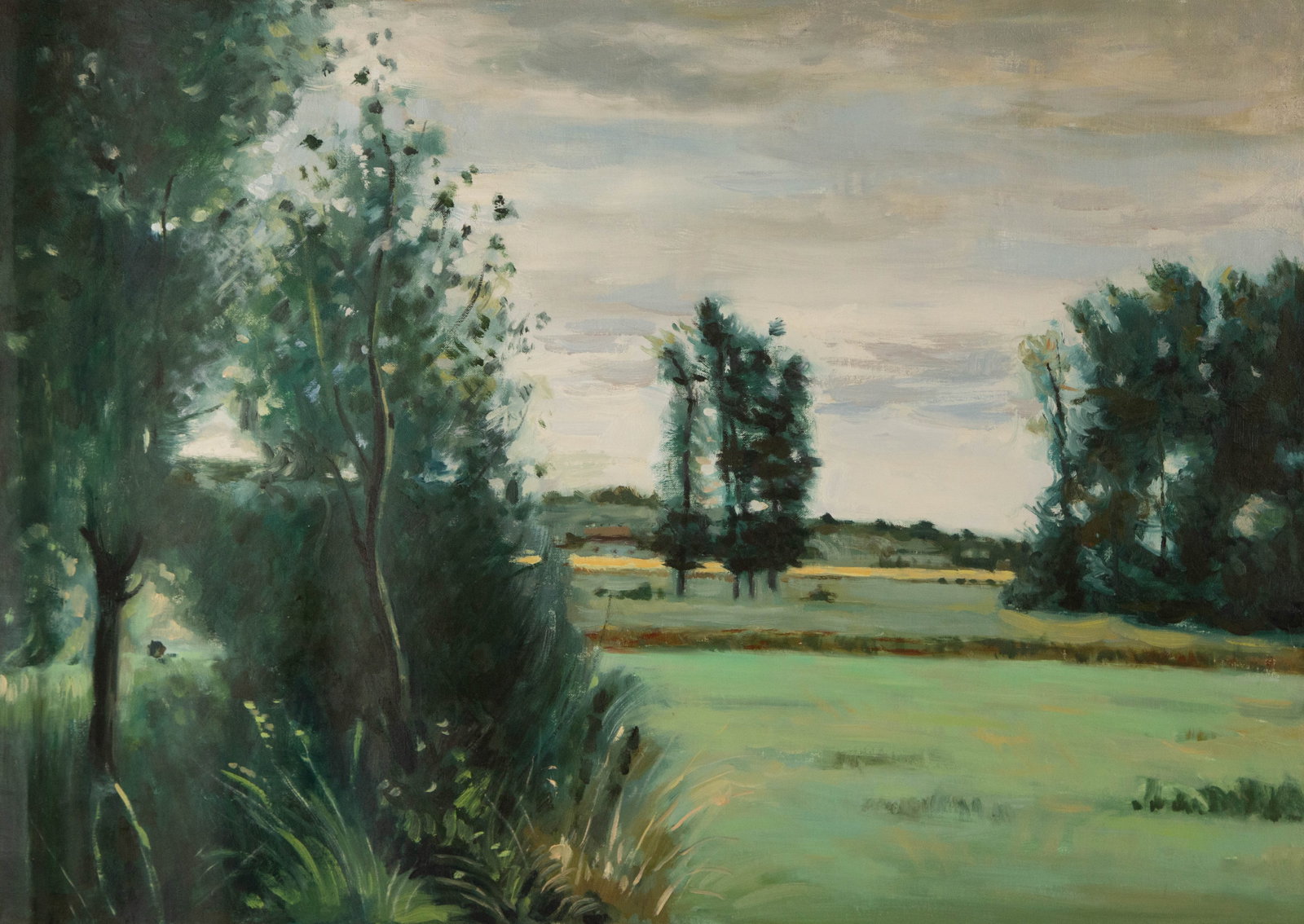 Lei Wang Landscape Original Oil On Canvas "Green" (1 of 11)