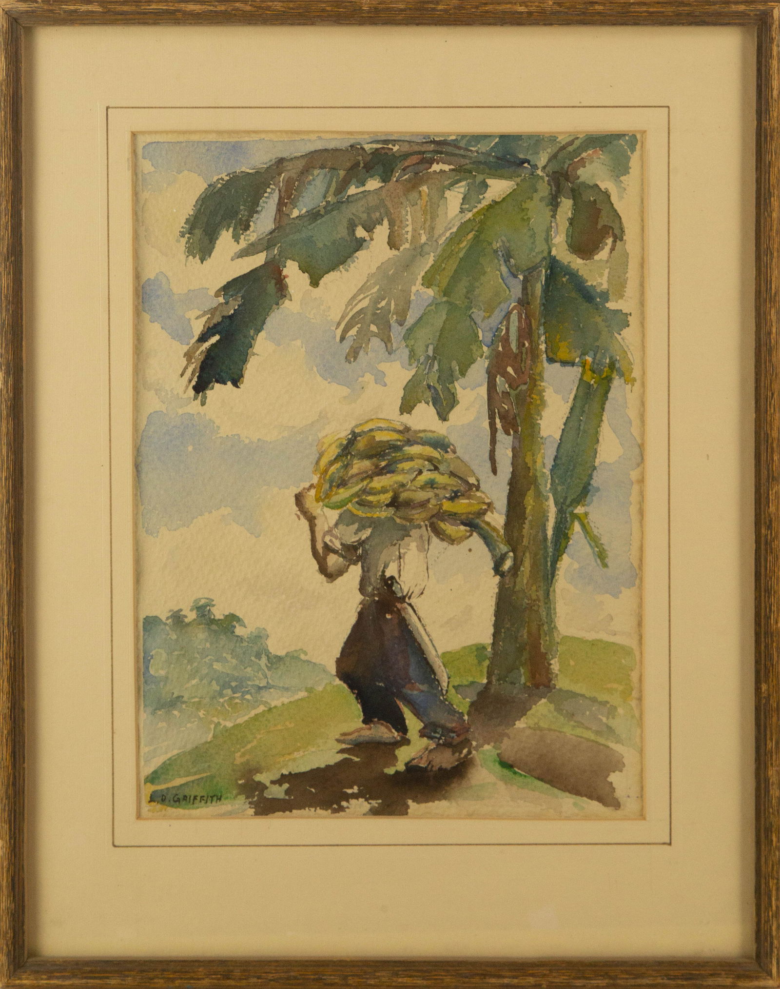 Louis Oscar Griffith ( American, 1875 - 1956 ) Portrait Watercolor: Medium: Watercolor Style: Portrait Painting Size: 12.25 x 9 inches Frame Size: 17.75 x 14 inches Condition: Signature: Hand-signed Artist: Louis Oscar Griffith ( American, 1875 - 1956 ) CO2603096 Bidd