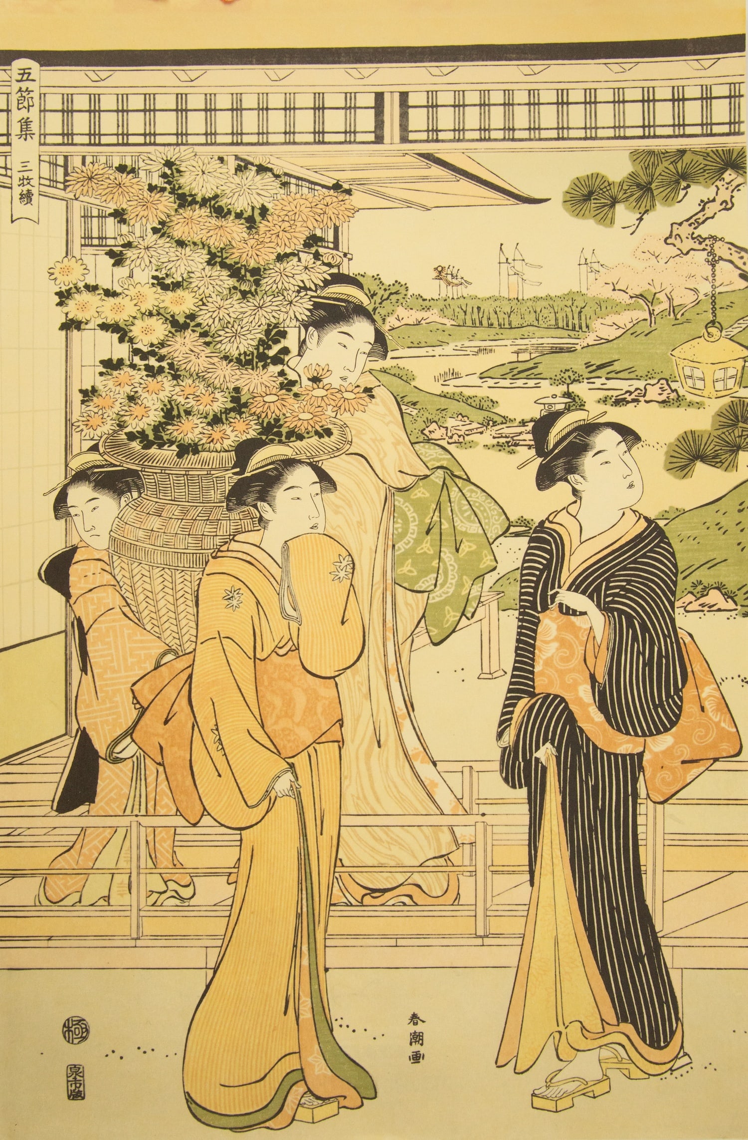 Katsukawa Shuncho Ukiyo e Lithograph "Gosetsu-shu": Title: Gosetsu-shu Medium: Lithograph Painting Size: 14" x 9" Frame Size: N/A" x N/A" Condition: This artwork is in good overall condition for its age. Signature: Unsigned Artist: Katsukawa Shuncho JZ