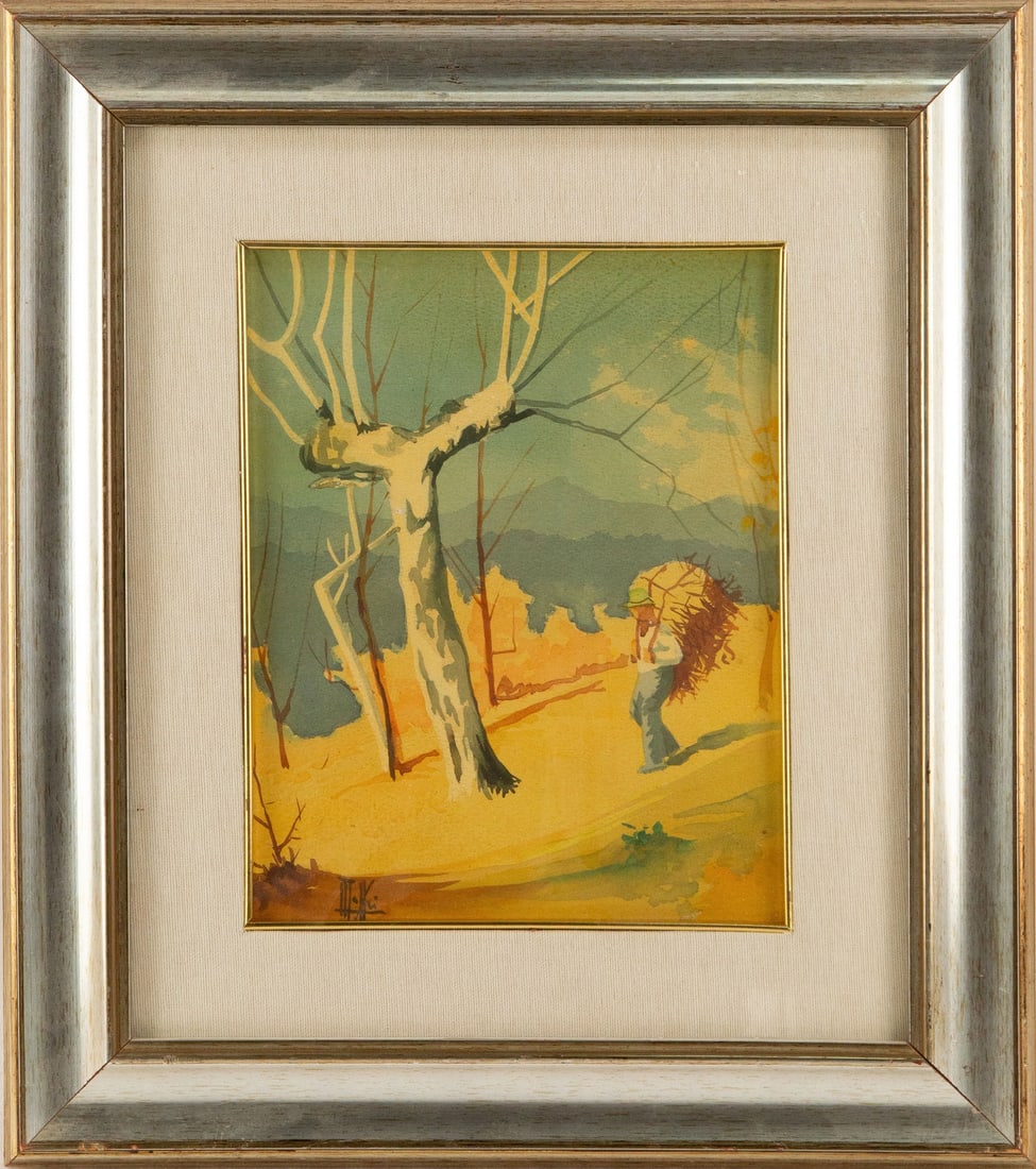 Landscape Watercolor "Gathering To Home" (1 of 8)