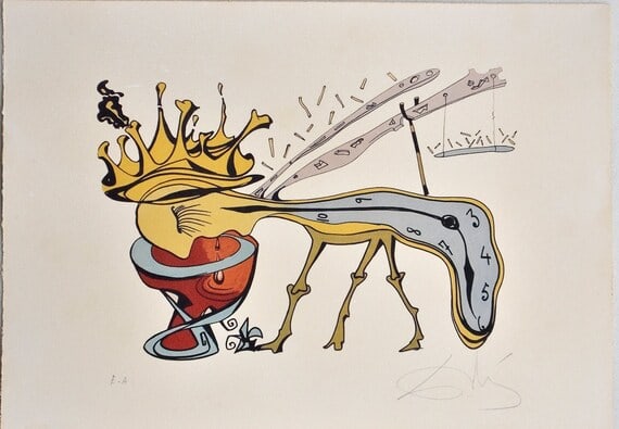 Salvador Dalí Surrealism Lithograph Art Print Limited Edition (1 of 6)