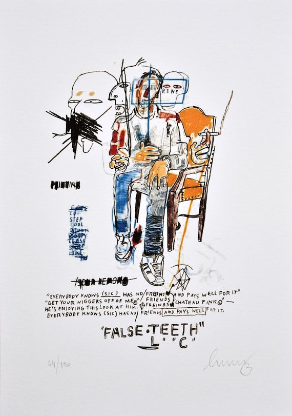 Jean Michel Basquiat Contemporary Art Lithograph: Medium: Lithograph Style: Contemporary Art Painting Size: 11.8 x 8.3 inches Frame Size: x inches Condition: This artwork is in great condition for its age. Please note: the number edition may vary. Si