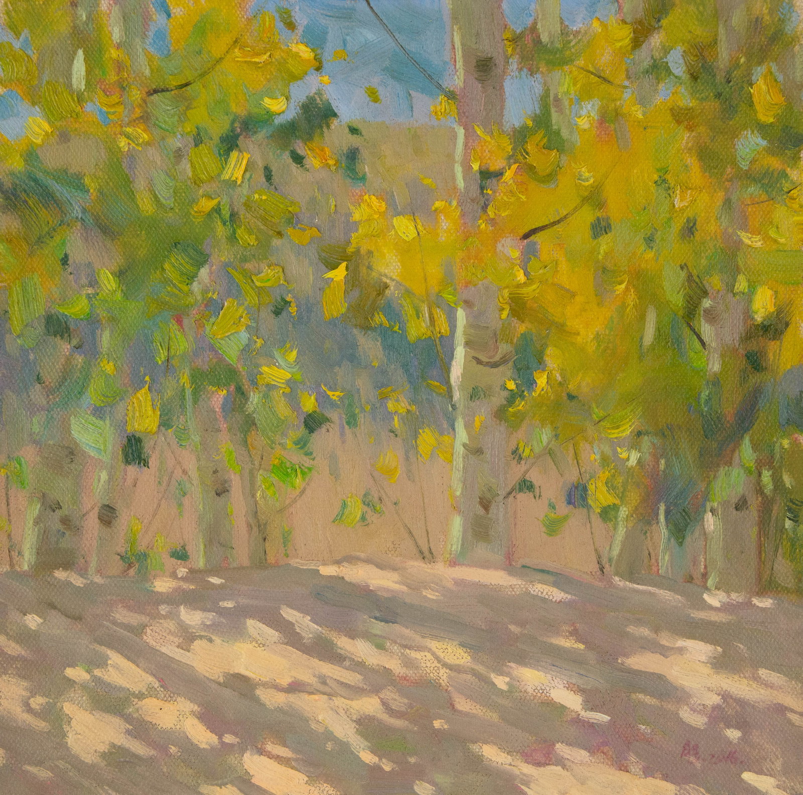 QingSheng Meng Impressionist Original Oil On Canvas "Spring Park Visit VI" (1 of 9)