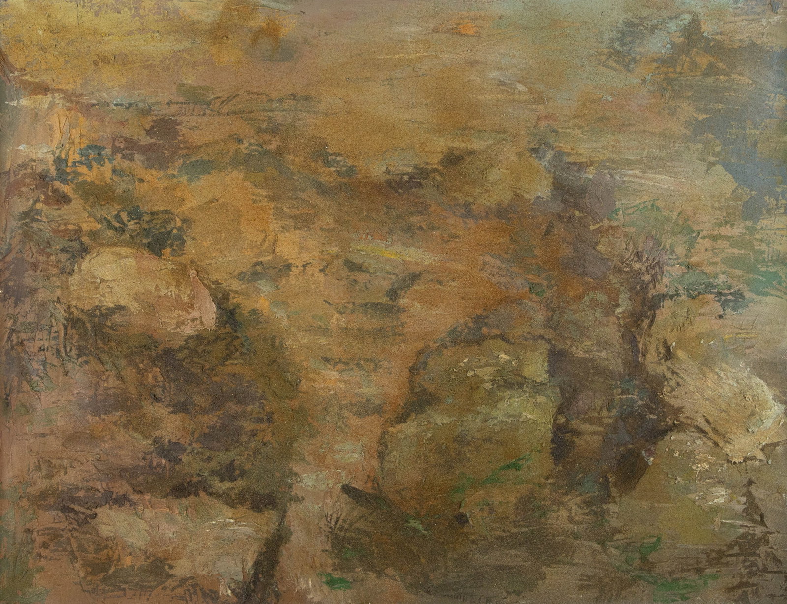 GuoMin Zhong Abstract Original Mixed Media "Rhyme Series I": Title: Rhyme Series I Medium: Oil on canvas Size: 27 x 35 inches Frame: Framing options available! Condition: The painting appears to be in excellent condition. Note: This painting is unstretched,ship