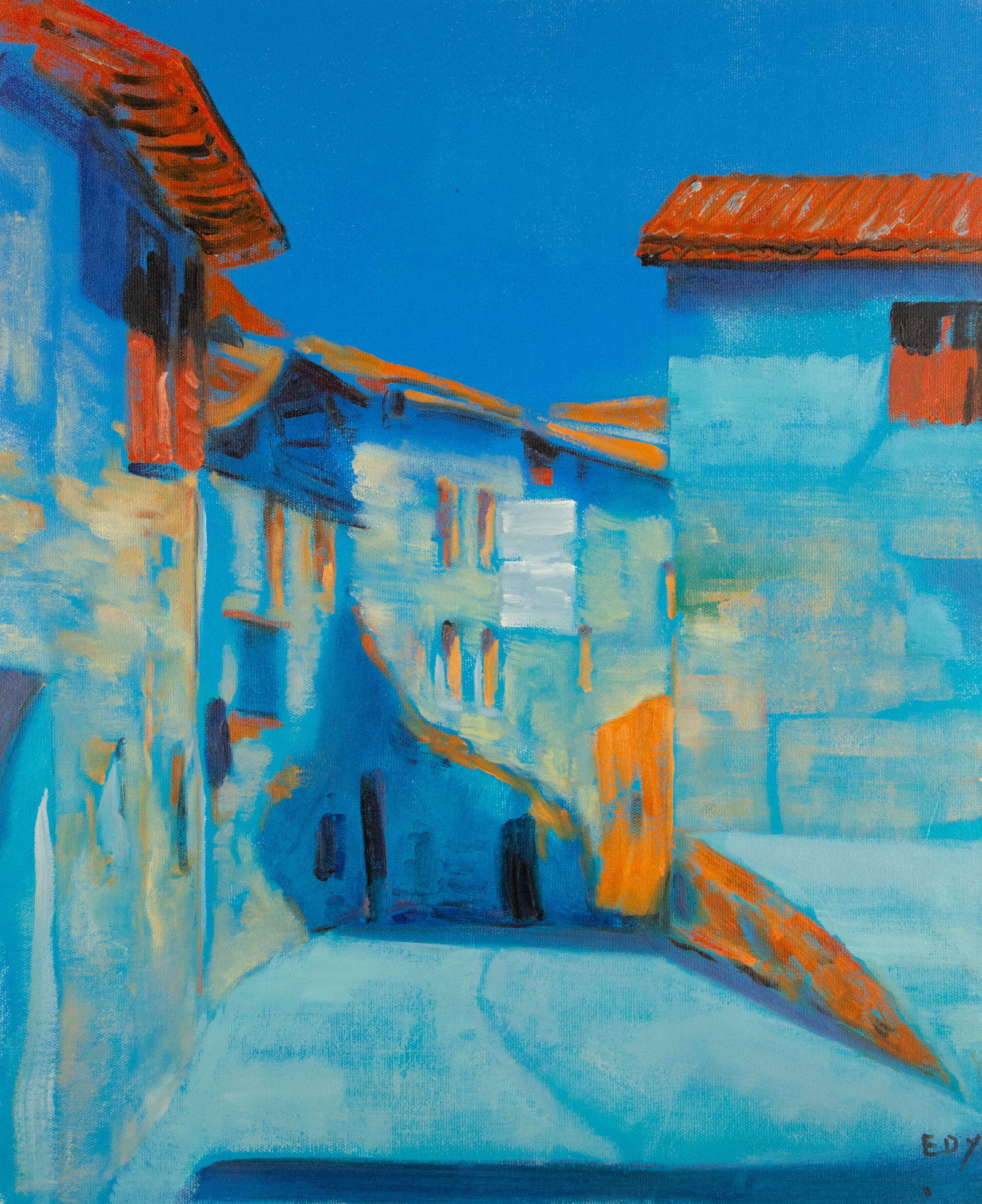 Dingyan E Landscape Original Oil On Canvas "In Dream Series I": Title: In Dream Series I Medium: Oil on canvas Size: 23 x 19 inches Frame: Framing options available! Condition: The painting appears to be in excellent condition. Note: This painting is unstretched,s