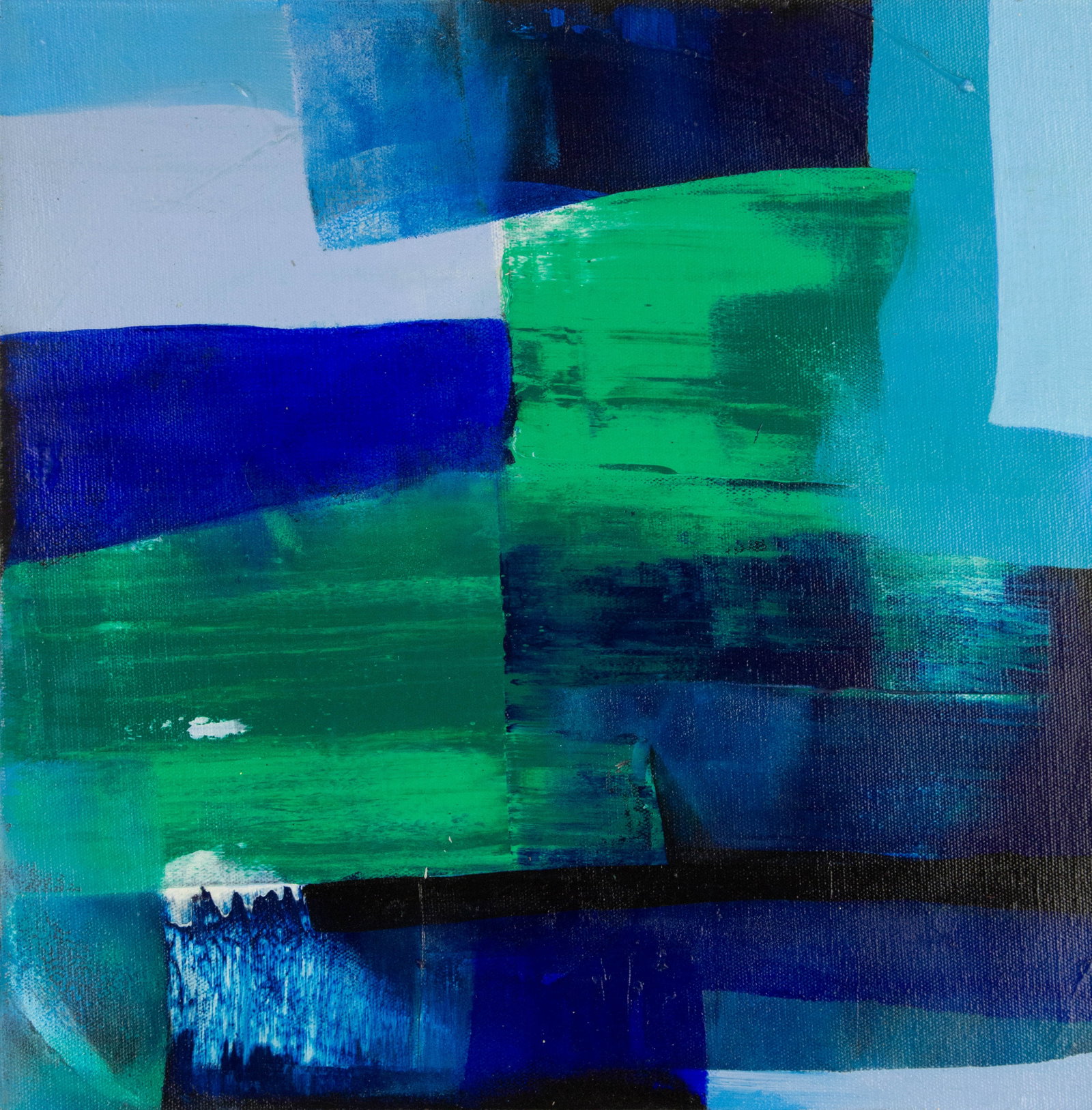 Xiuyuan Qu Contemporary Original Acrylic Painting "Value II": Title: Value II Medium: Oil on canvas Size: 19.5 x 19 inches Frame: Framing options available! Condition: The painting appears to be in excellent condition. Note: This painting is unstretched,shipped 