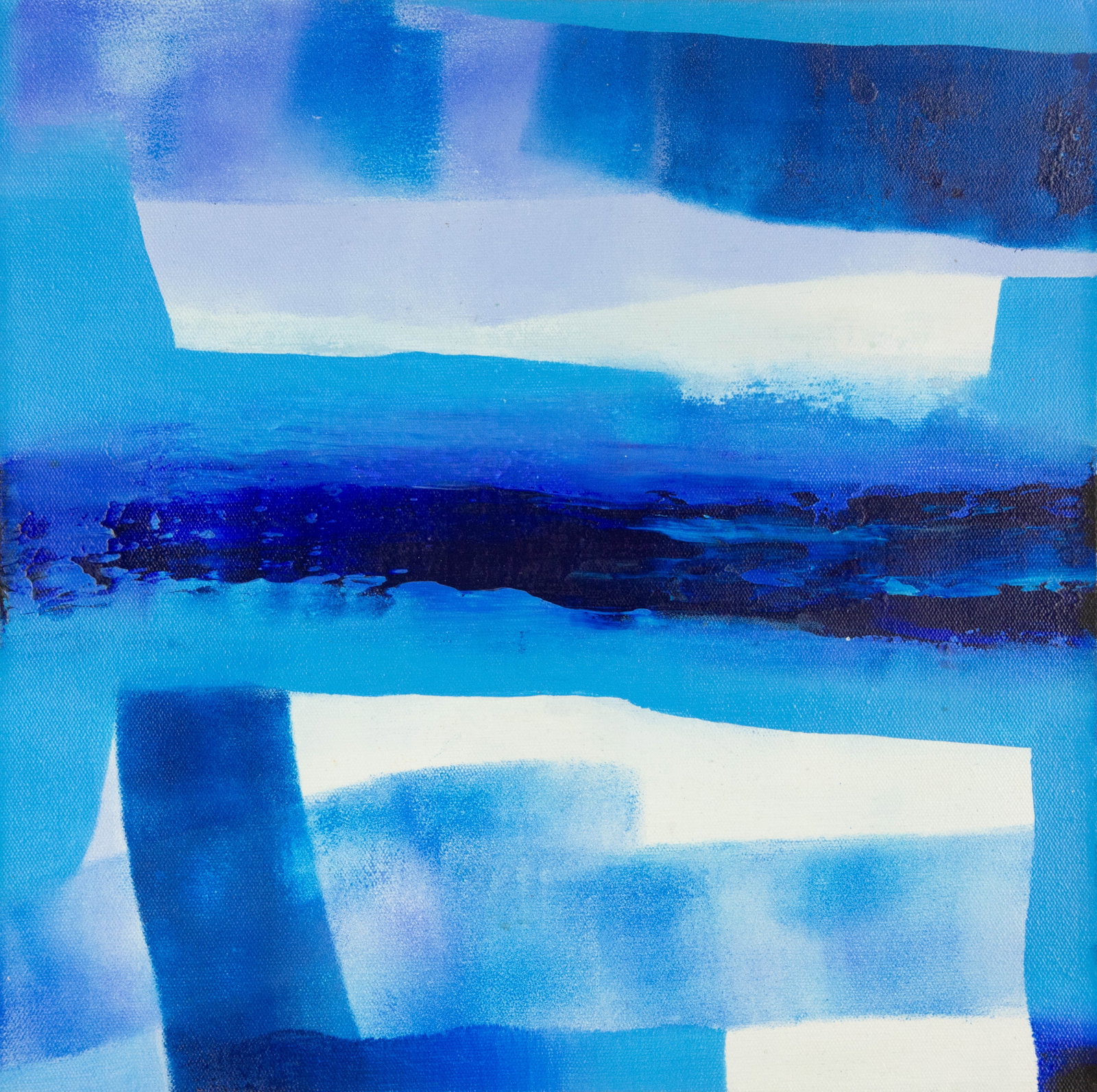 Xiuyuan Qu Contemporary Original Acrylic Painting "Value II": Title: Value II Medium: Oil on canvas Size: 19.5 x 19.5 inches Frame: Framing options available! Condition: The painting appears to be in excellent condition. Note: This painting is unstretched,shippe
