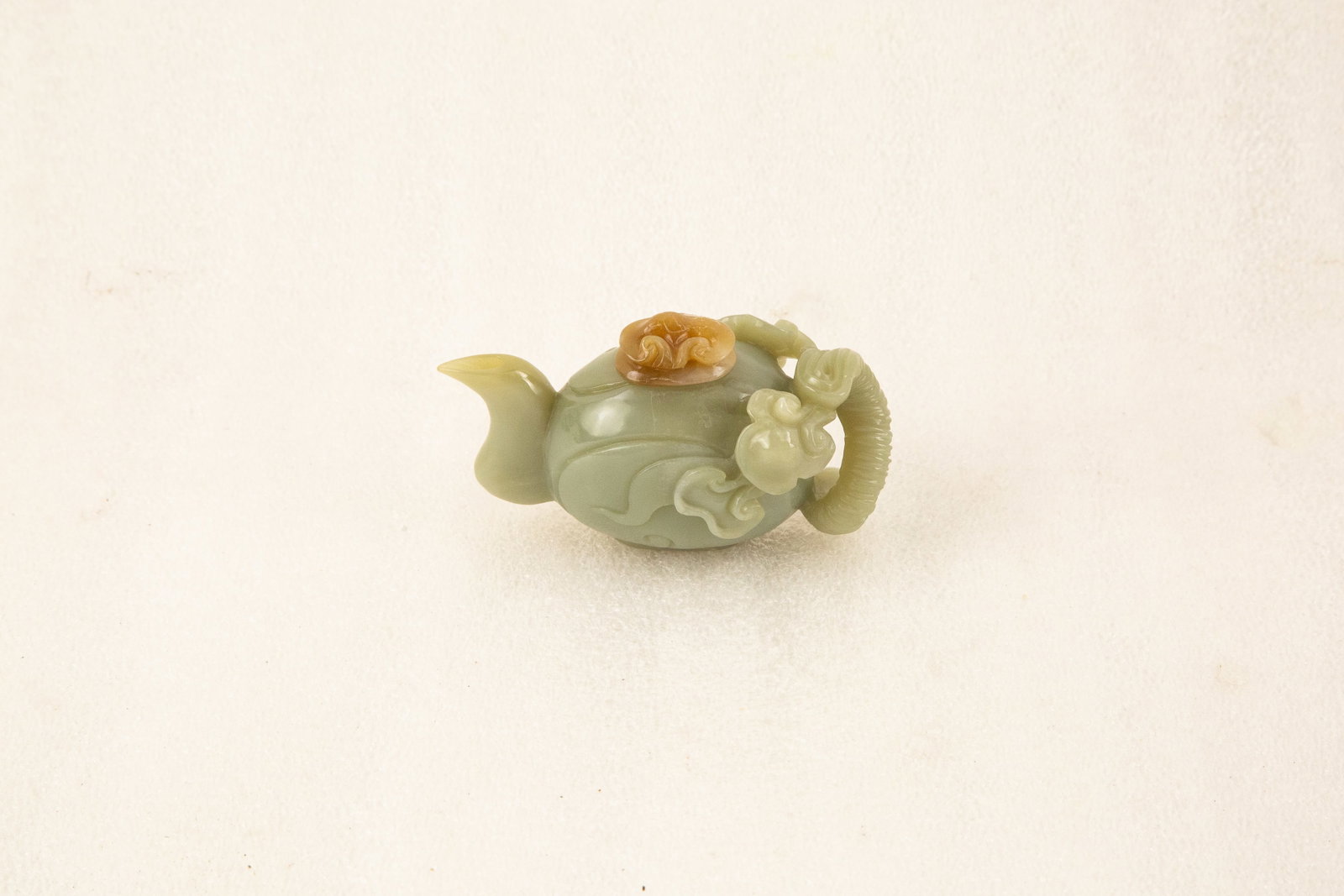 Carved Hardstone Miniature Teapot (1 of 8)