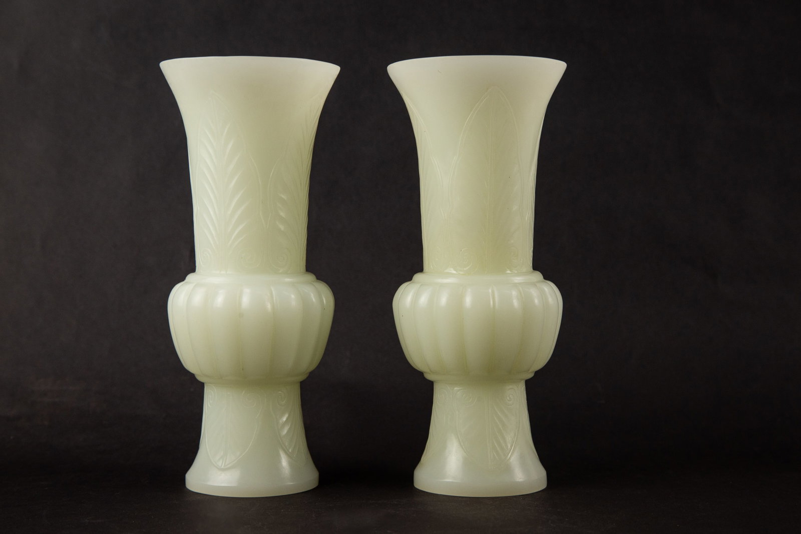Pair of Carved Hardstone Vases (1 of 6)