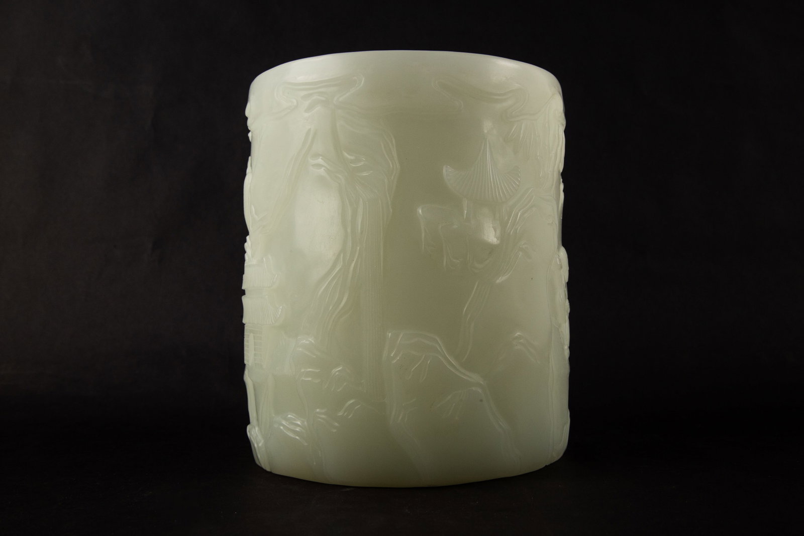 Asian Carved Hardstone Brush Pot (1 of 10)