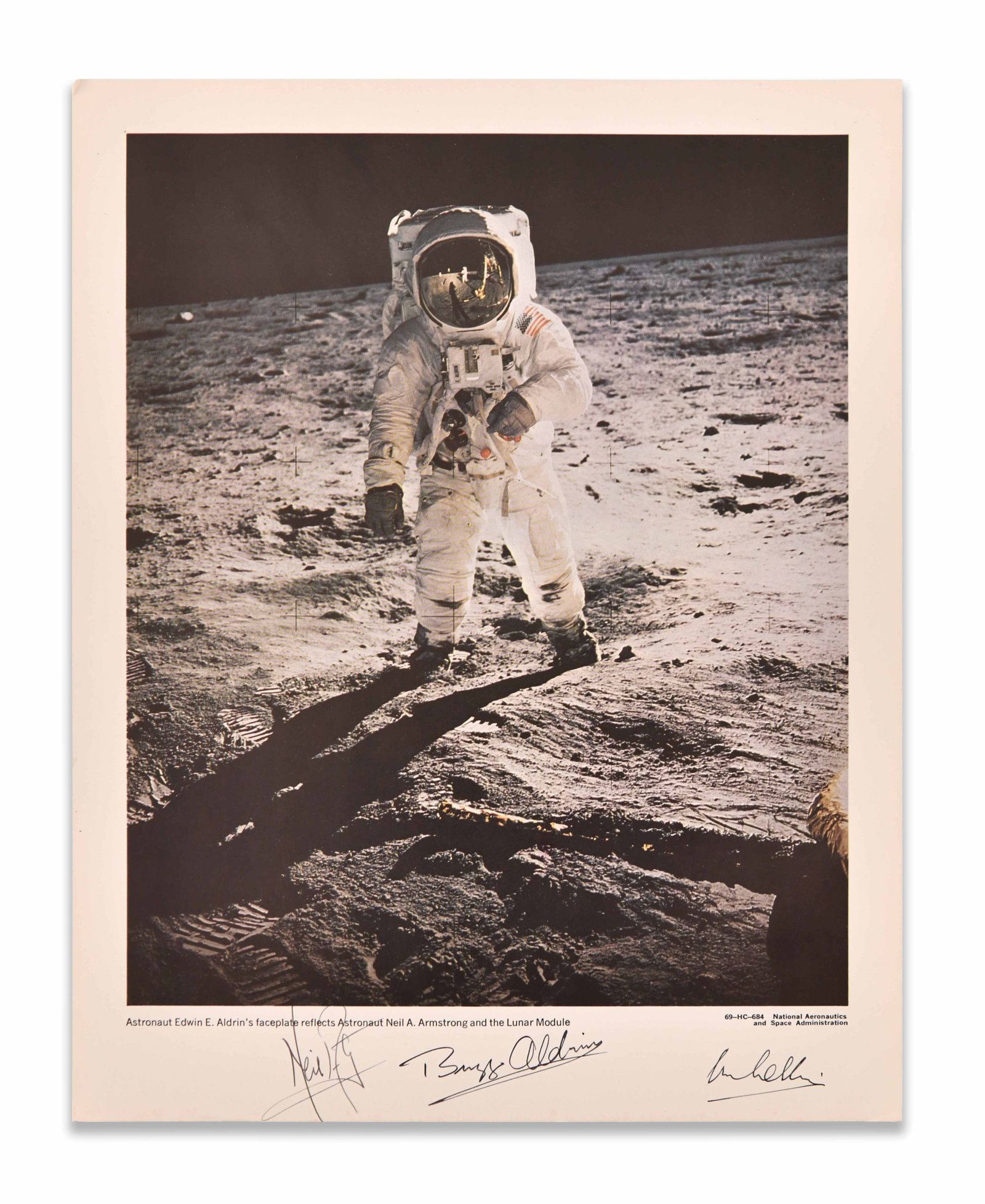 Apollo 11 - Signed Aldrin Visor Photograph (1 of 1)