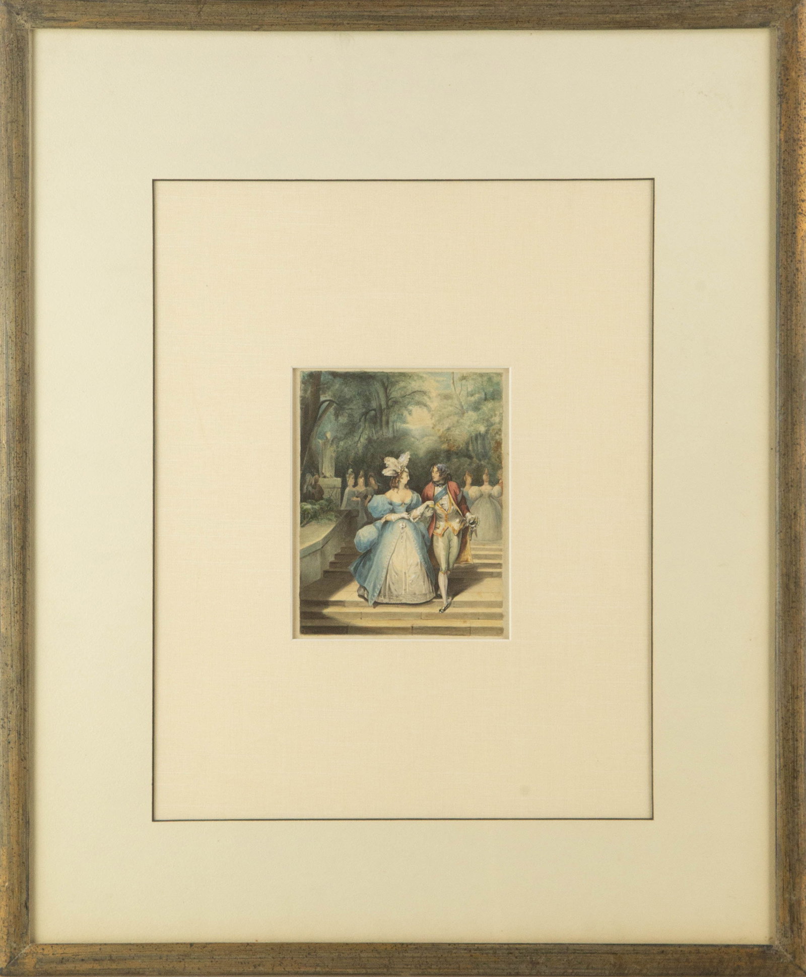 Monogrammed 'G.L.' & Dated 1832 "" 19th Century School Watercolor: Title: Medium: Watercolor Painting Size: 6.5 x 5 inches Frame Size: 23 x 19 inches Condition: This artwork is in good condition for its age. Signature: Signed Artist: Monogrammed 'G.L.' & Dated 1832 A
