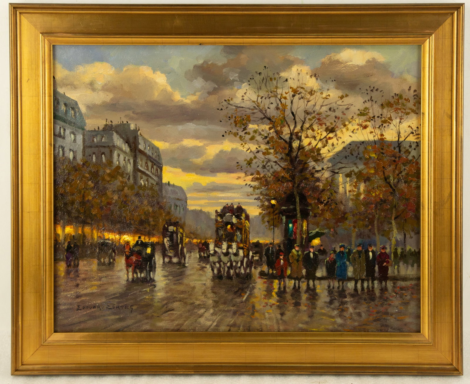 Edouard Cortes ( French, 1882 - 1969 ) Cityscape Oil On Canvas (1 of 6)