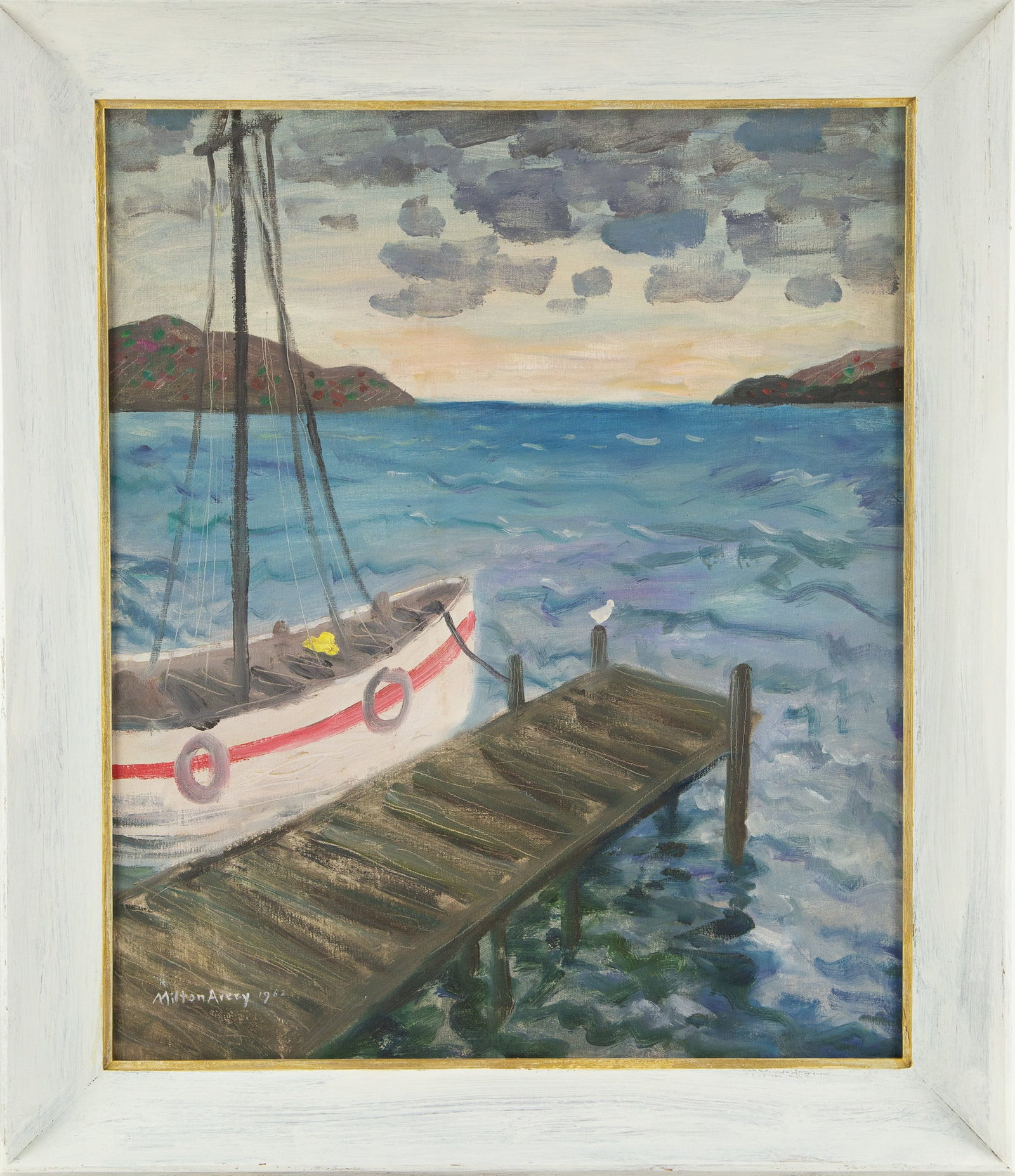 Milton Avery ( American, 1885 - 1965 ) Contemporary Art Oil On Canvas: Medium: Oil On Canvas Style: Contemporary Art Size: 24 x 20 inches Frame Size: 29 x 26 inches Condition: This artwork is in great condition for its age. Signature: Hand-signed Artist: Milton Avery ( A
