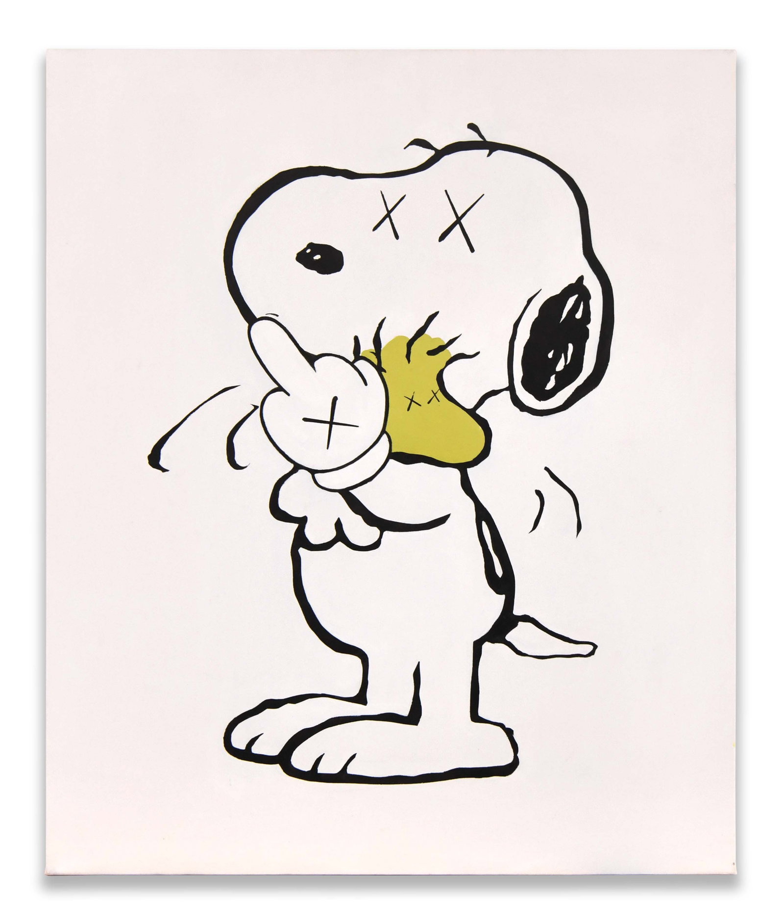 KAWS (1974- ), Attributed to, Acrylic on Canvas: KAWS (1974- ), ATTRIBUTED TO, ACRYLIC ON CANVAS Dimensions: Image size: 79 x 65 cm. All measured values are appro x imate. Provenance and Authenticity: This painting is presented in the manner and sty