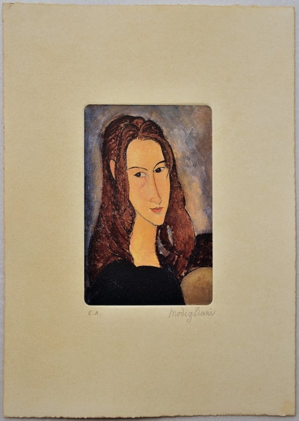Amedeo Modigliani ( Italian, 1884 - 1920 ) Expressionism Limited Edition Etching: Medium: Limited Edition Etching Style: Expressionism Painting Size: 11.8 x 8 inches Frame Size: x inches Condition: This artwork is in great condition for its age. Please note the art work is signed a