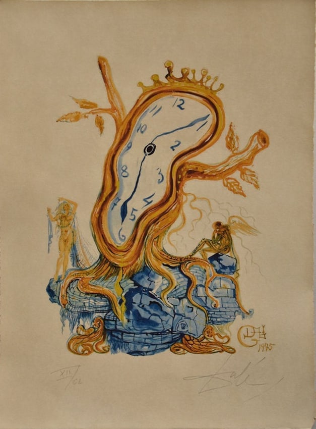 Salvador Dalo ( Spanish, 1904-1989 ) Surrealism Limited Edition Lithograph: Medium: Limited Edition Lithograph Style: Surrealism Painting Size: 11.8 x 8 inches Frame Size: x inches Condition: This artwork is in great condition for its age. Please note the art work is signed a