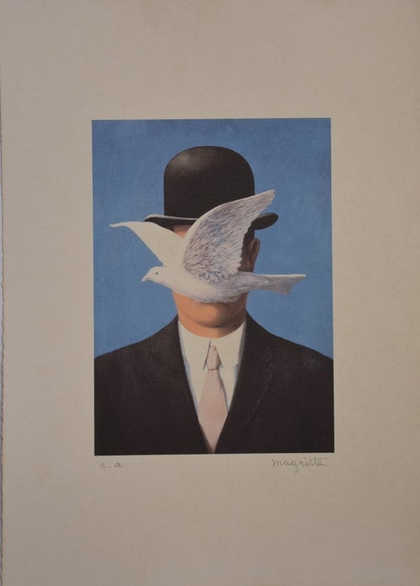 Rene Francois Ghislain Magritte ( Belgian, 1898 - 1967 ) Surrealism Lithograph (1 of 5)