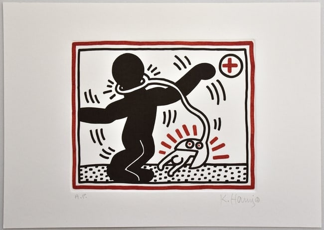 Keith Haring ( American, 1958 - 1990 ) Contemporary Art Etching (1 of 5)