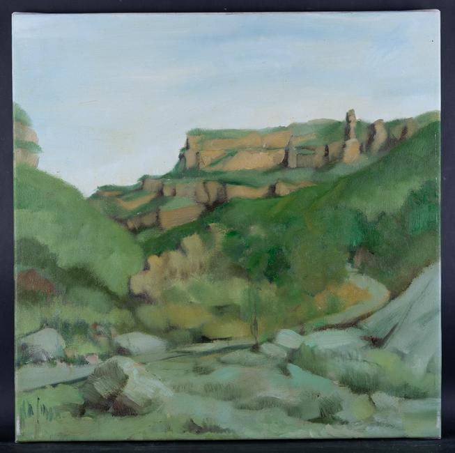 Fine Art Abstract Original Oil Painting By Xiang Niu: Medium: Oil on canvas Size: 23.5" x 23.5" Frame Size: None Age: 2000s Condition: Good, no damage seen Artist: Xiang Niu Great for collection or home decoration. Provenance: Direct from the artist. Gua