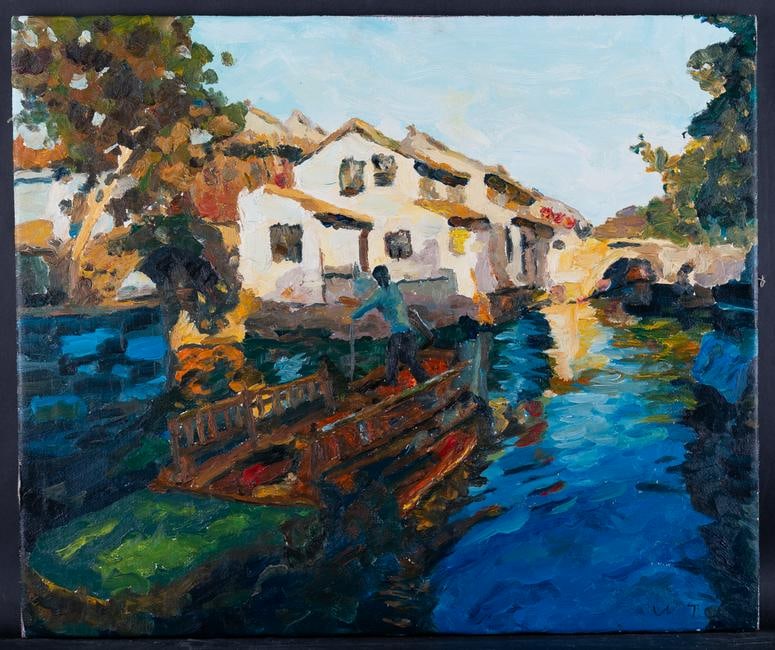 Fine Art Impressionist Original Oil Painting By Artist: Medium: Oil on canvas Size: 23.5" x 19.5" Frame Size: None Age: 2000s Condition: Good, no damage seen Artist: Tong Wu Great for collection or home decoration. Provenance: Direct from the artist. Guara