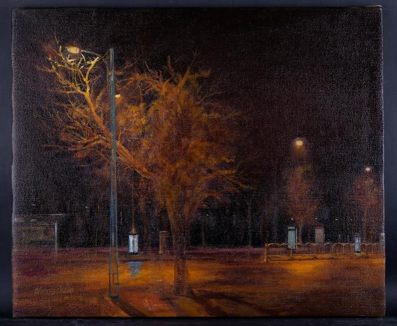 Fine Art Realist Landscape Original Oil Painting By: Medium: Oil on canvas Size: 23.5" x 19.5" Frame Size: None Age: 2000s Condition: Good, no damage seen Artist: Chao Shang Great for collection or home decoration. Provenance: Direct from the artist. Gu