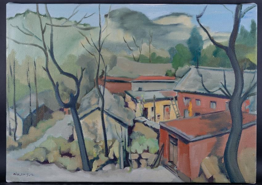 Fine Art Post Impressionist Oil Painting By Artist: Medium: Oil on canvas Size: 27.5" x 19.5" Frame Size: None Age: 2000s Condition: Good, no damage seen Artist: Xiang Niu Great for collection or home decoration. Provenance: Direct from the artist. Gua