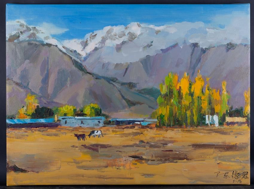 Fine Art Post Impressionist Oil Painting By Artist: Medium: Oil on canvas Size: 27" x 20" Frame Size: None Age: 2000s Condition: Good, no damage seen Artist: Great for collection or home decoration. Provenance: Direct from the artist. Guaranteed Authen