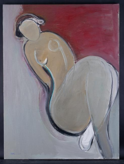Fine Art Modernist Original Nude Oil Painting By Artist: Medium: Oil on canvas Size: 23.5" x 31.5" Frame Size: None Age: 2000s Condition: Good, no damage seen Artist: Baochun Tao Tao Baochun(1965-) ,born in Liaoning Graduated from LuXun Academy of Fine Arts