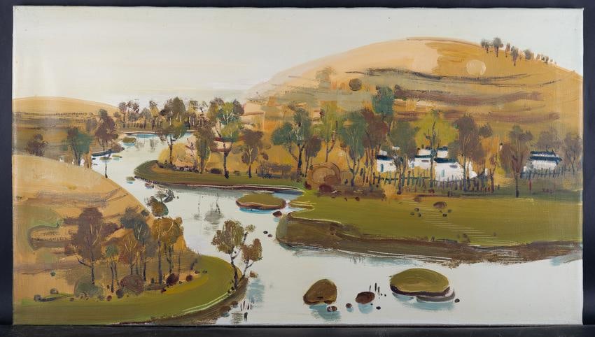Fine Art Realist Oil Painting By Artist Chengllu Wang: Medium: Oil on canvas Size: 30" x 19.5" Frame Size: None Age: 2000s Condition: Good, no damage seen Artist: Chenglu Wang Great for collection or home decoration. Provenance: Direct from the artist. Gu