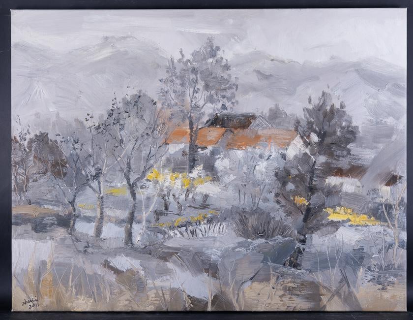 Fine Art Abstract Original Oil painting By Artist Li: Medium: Oil on canvas Size: 34" x 26" Frame Size: None Age: 2000s Condition: Good, no damage seen Artist: Li Zhu Great for collection or home decoration. Provenance: Direct from the artist. Guaranteed