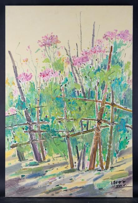 Fine Art Post Impressionist Original Oil Painting By: Medium: Oil on canvas Size: 23.5" x 35.5" Frame Size: None Age: 2000s Condition: Good, no damage seen Artist: Shaofei Xie Great for collection or home decoration. Provenance: Direct from the artist. G