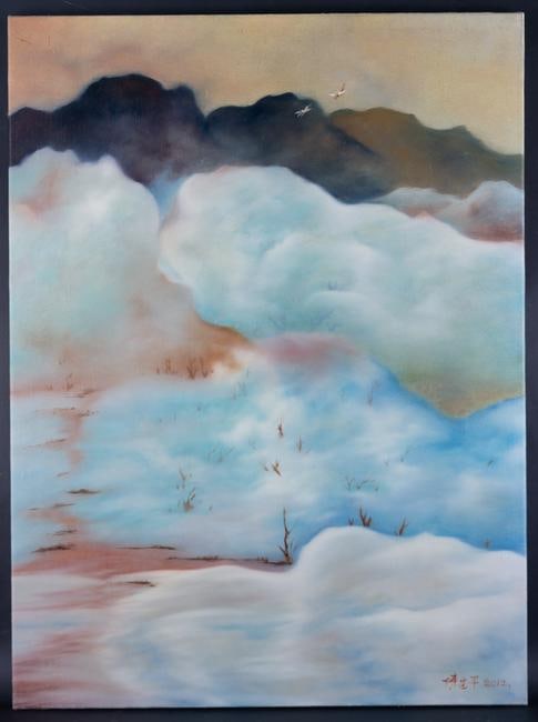 Fine Art Abstract Original Oil Painting By Artist: Medium: Oil on canvas Size: 23.5" x 31.5" Frame Size: None Age: 2000s Condition: Good, no damage seen Artist: Jianping Chen Great for collection or home decoration. Provenance: Direct from the artist.